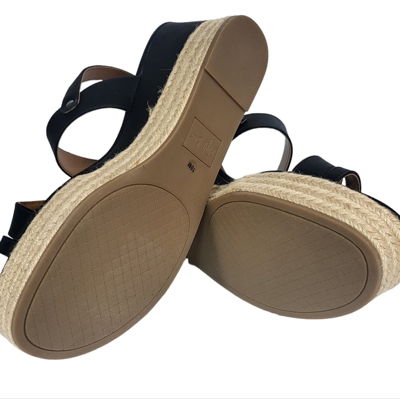 Style & Co Bettyy Wedge Sandals Black 10 - Picture 8 of 8